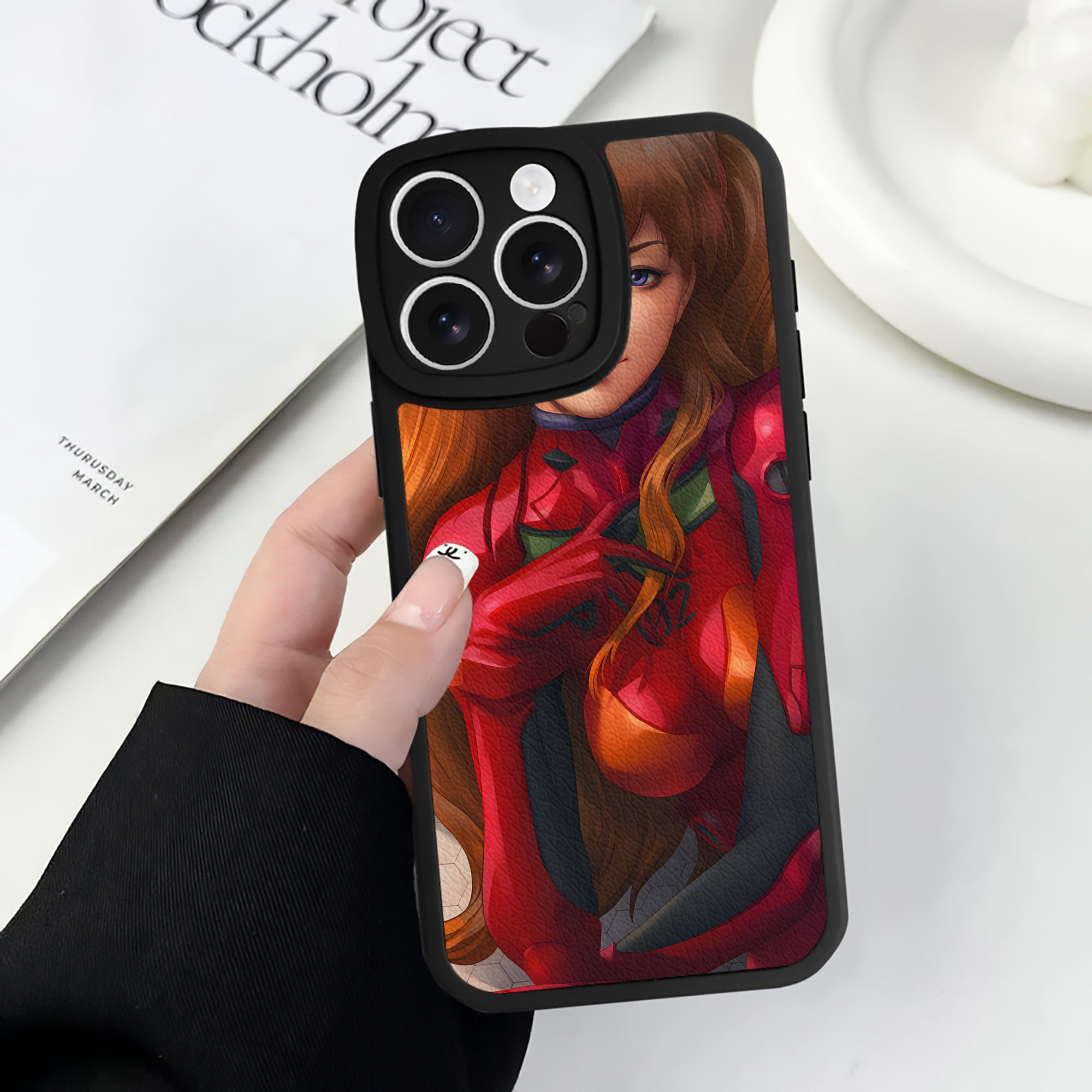 （画像用） EVA 新世紀エヴァンゲリオン 【iPhone 16シリーズ対応】シリコンスマホケース（レザー調） 材質：シリコン